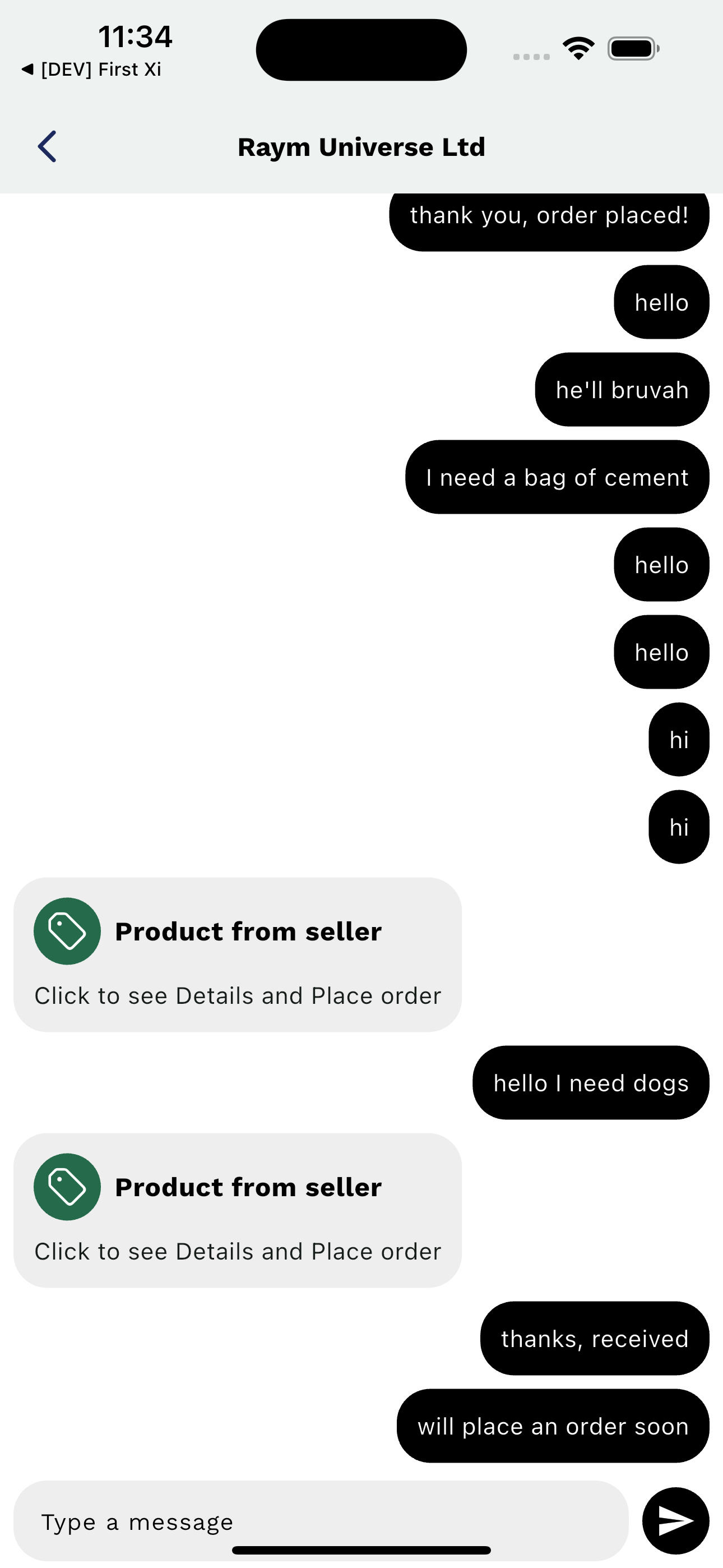 Chat with Seller