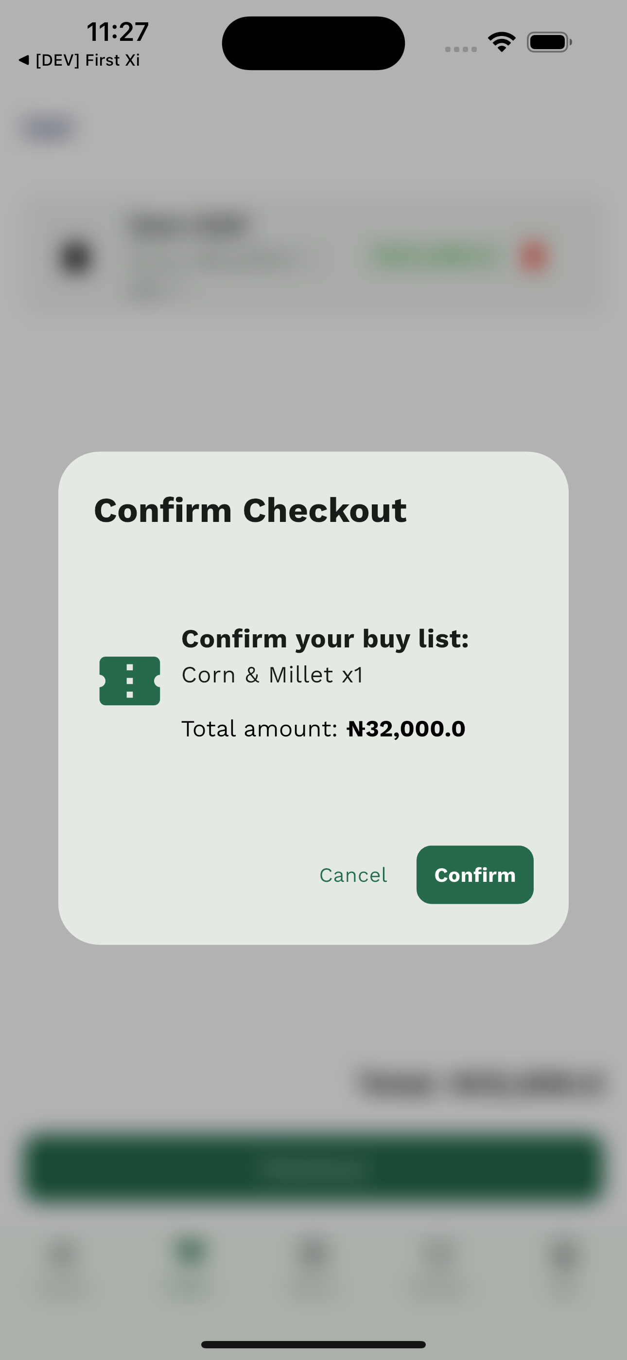 Confirm Cart