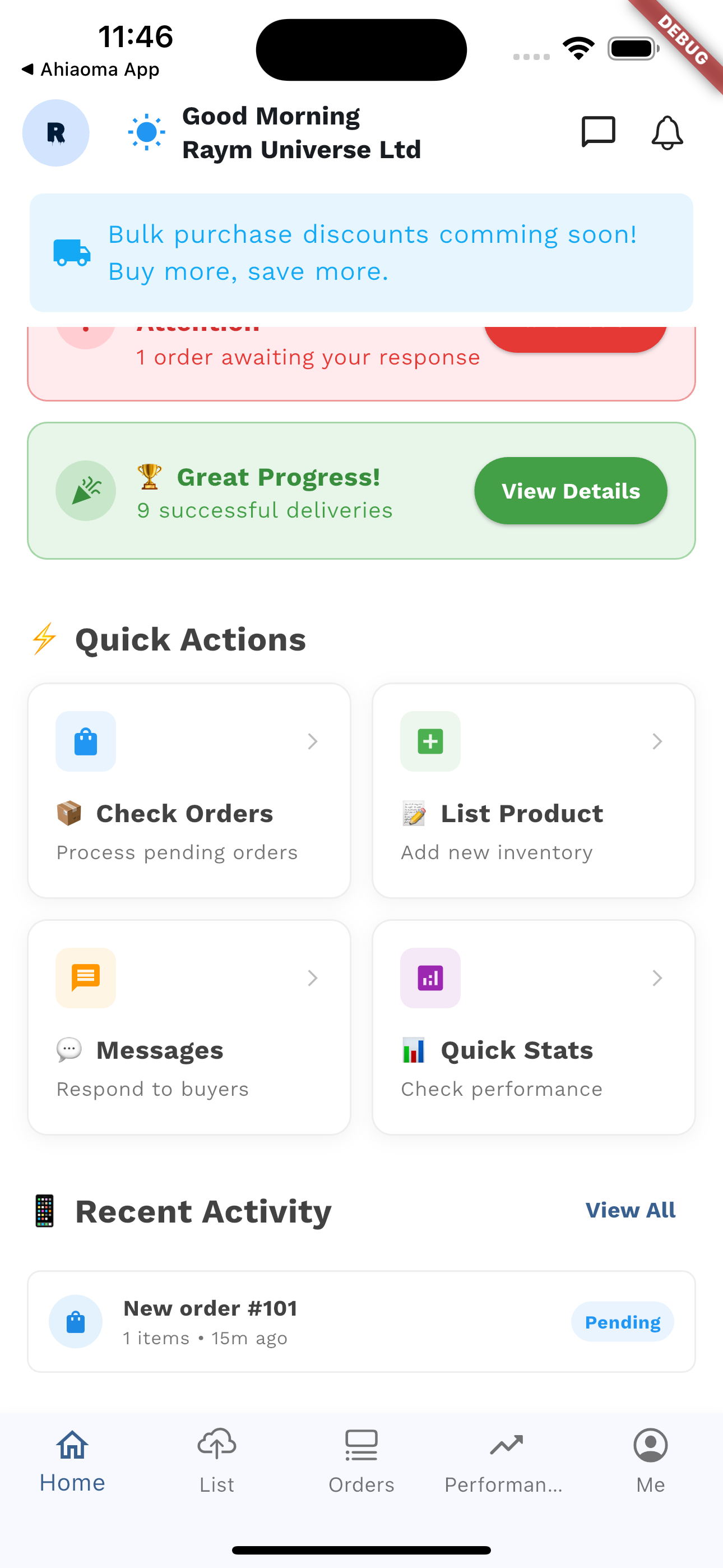 Quick Actions & Activities